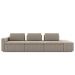 Sofá Ilha e Puff Sala Living 395cm Siesta M22 Veludo Bege  - Mpozenato