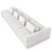 Sofá Ilha e Puff Sala Living 465cm Siesta M22 Bouclê Branco - Mpozenato