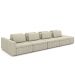 Sofá Ilha e Puff Sala Living 465cm Siesta M22 Linho Areia    - Mpozenato