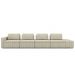 Sofá Ilha e Puff Sala Living 465cm Siesta M22 Linho Areia    - Mpozenato