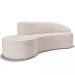 Sofá Living  2 Lugares 180cm Braço Direito Mozart D06 Linho Cru - Mpozenato