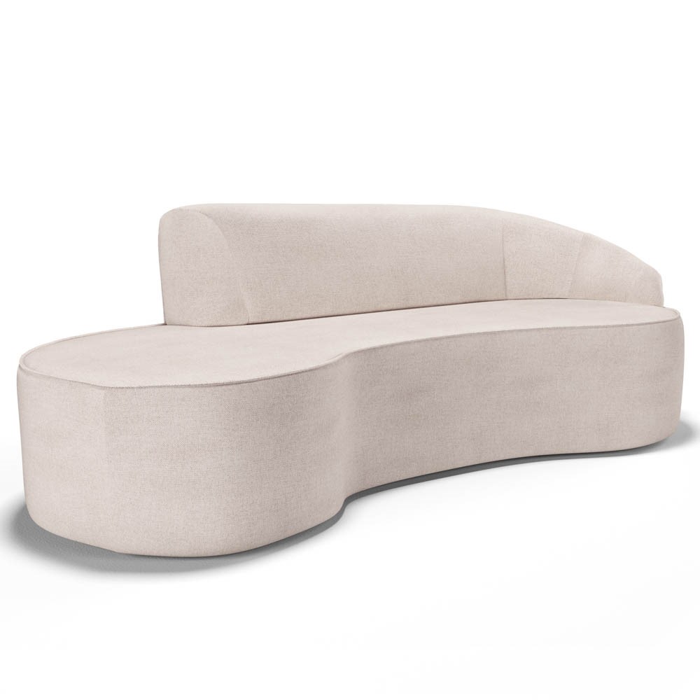 Sofá Living  2 Lugares 180cm Braço Direito Mozart D06 Linho Cru - Mpozenato