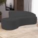 Sofá Living  2 Lugares 180cm Braço Direito Mozart D06 Sintético Cinza - Mpozenato