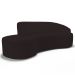 Sofá Living  2 Lugares 180cm Braço Direito Mozart D06 Sintético Marrom - Mpozenato