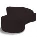 Sofá Living  2 Lugares 180cm Braço Direito Mozart D06 Sintético Marrom - Mpozenato