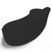 Sofá Living  2 Lugares 180cm Braço Direito Mozart D06 Sintético Preto - Mpozenato