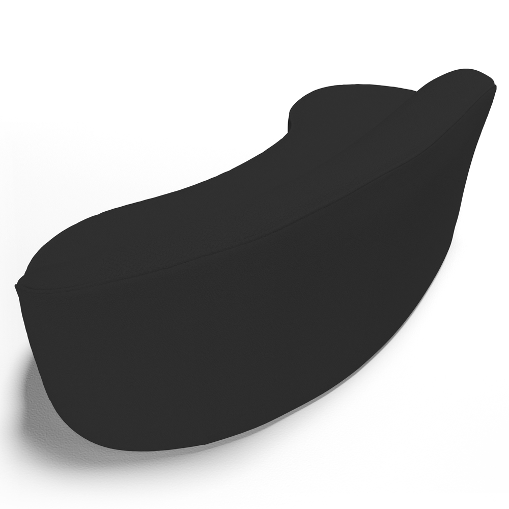 Sofá Living  2 Lugares 180cm Braço Direito Mozart D06 Sintético Preto - Mpozenato