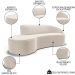 Sofá Living  2 Lugares 180cm Braço Direito Mozart D06 Veludo Bege - Mpozenato