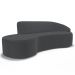 Sofá Living  2 Lugares 180cm Braço Direito Mozart D06 Veludo Cinza - Mpozenato