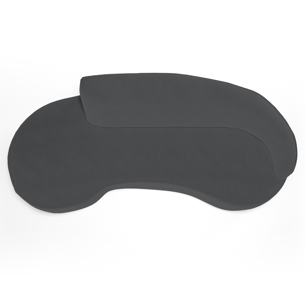 Sofá Living  2 Lugares 180cm Braço Direito Mozart D06 Veludo Cinza - Mpozenato