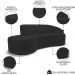 Sofá Living  2 Lugares 180cm Braço Direito Mozart D06 Veludo Preto - Mpozenato