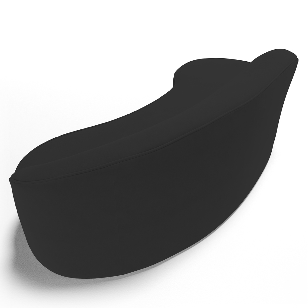 Sofá Living  2 Lugares 180cm Braço Direito Mozart D06 Veludo Preto - Mpozenato
