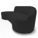 Sofá Living  2 Lugares 180cm Braço Direito Mozart D06 Veludo Preto - Mpozenato