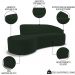 Sofá Living  2 Lugares 180cm Braço Direito Mozart D06 Veludo Verde - Mpozenato