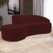 Sofá Living  2 Lugares 180cm Braço Direito Mozart D06 Veludo Vermelho - Mpozenato