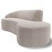 Sofá Living  2 Lugares 180cm Braço Esquerdo Mozart D06 Bouclê Bege - Mpozenato