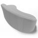 Sofá Living  2 Lugares 180cm Braço Esquerdo Mozart D06 Bouclê Cinza - Mpozenato