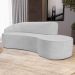 Sofá Living  2 Lugares 180cm Braço Esquerdo Mozart D06 Linho Cinza - Mpozenato