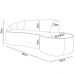 Sofá Living  2 Lugares 180cm Braço Esquerdo Mozart D06 Linho Cinza - Mpozenato