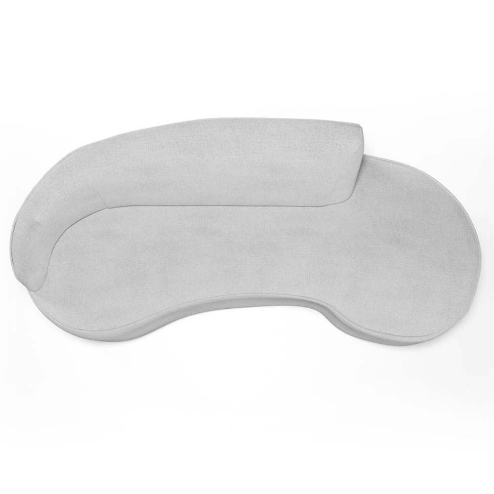 Sofá Living  2 Lugares 180cm Braço Esquerdo Mozart D06 Linho Cinza - Mpozenato