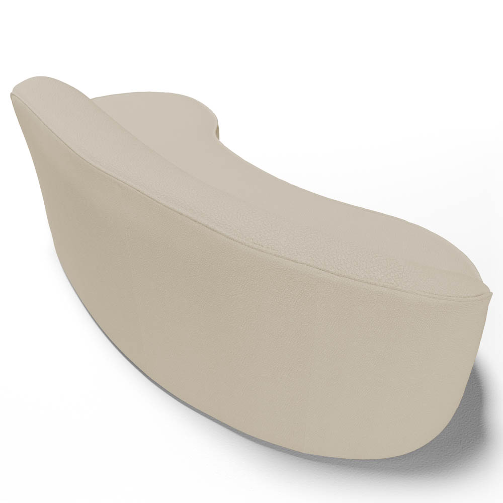 Sofá Living  2 Lugares 180cm Braço Esquerdo Mozart D06 Sintético Bege - Mpozenato