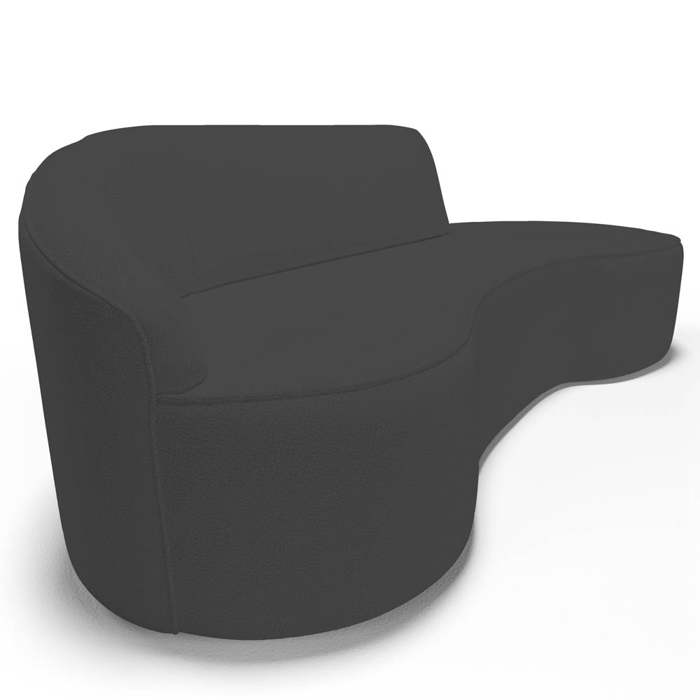 Sofá Living  2 Lugares 180cm Braço Esquerdo Mozart D06 Sintético Cinza - Mpozenato