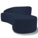 Sofá Living  2 Lugares 180cm Braço Esquerdo Mozart D06 Veludo Azul - Mpozenato