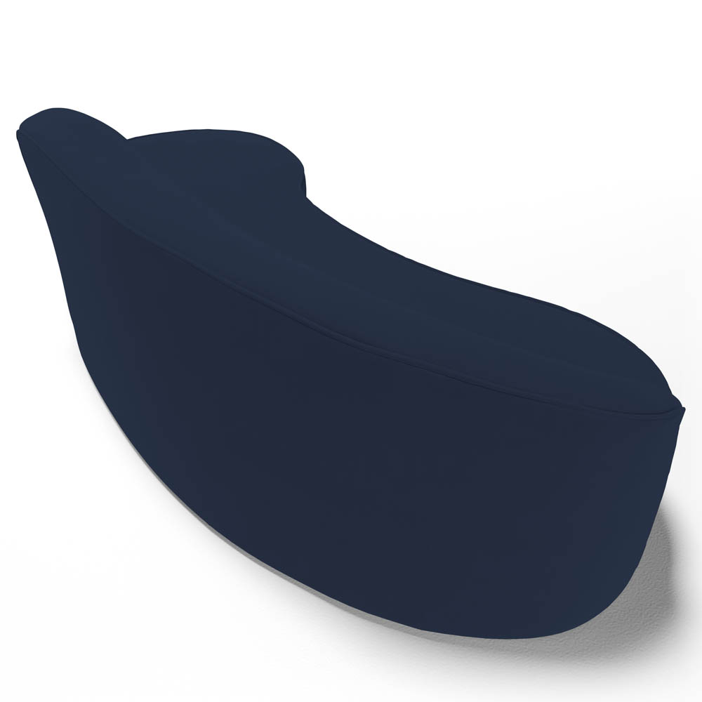 Sofá Living  2 Lugares 180cm Braço Esquerdo Mozart D06 Veludo Azul - Mpozenato