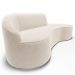 Sofá Living  2 Lugares 180cm Braço Esquerdo Mozart D06 Veludo Bege - Mpozenato