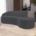 Sofá Living  2 Lugares 180cm Braço Esquerdo Mozart D06 Veludo Cinza - Mpozenato