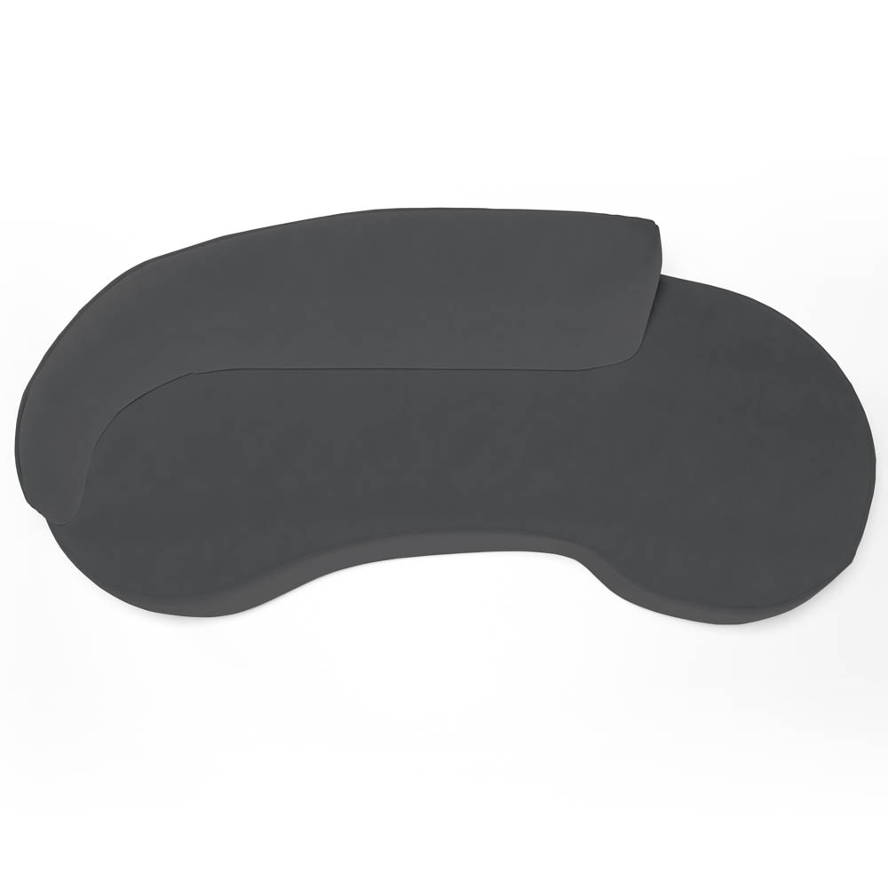 Sofá Living  2 Lugares 180cm Braço Esquerdo Mozart D06 Veludo Cinza - Mpozenato