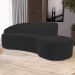 Sofá Living  2 Lugares 180cm Braço Esquerdo Mozart D06 Veludo Preto - Mpozenato