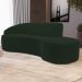 Sofá Living  2 Lugares 180cm Braço Esquerdo Mozart D06 Veludo Verde - Mpozenato