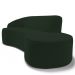 Sofá Living  2 Lugares 180cm Braço Esquerdo Mozart D06 Veludo Verde - Mpozenato