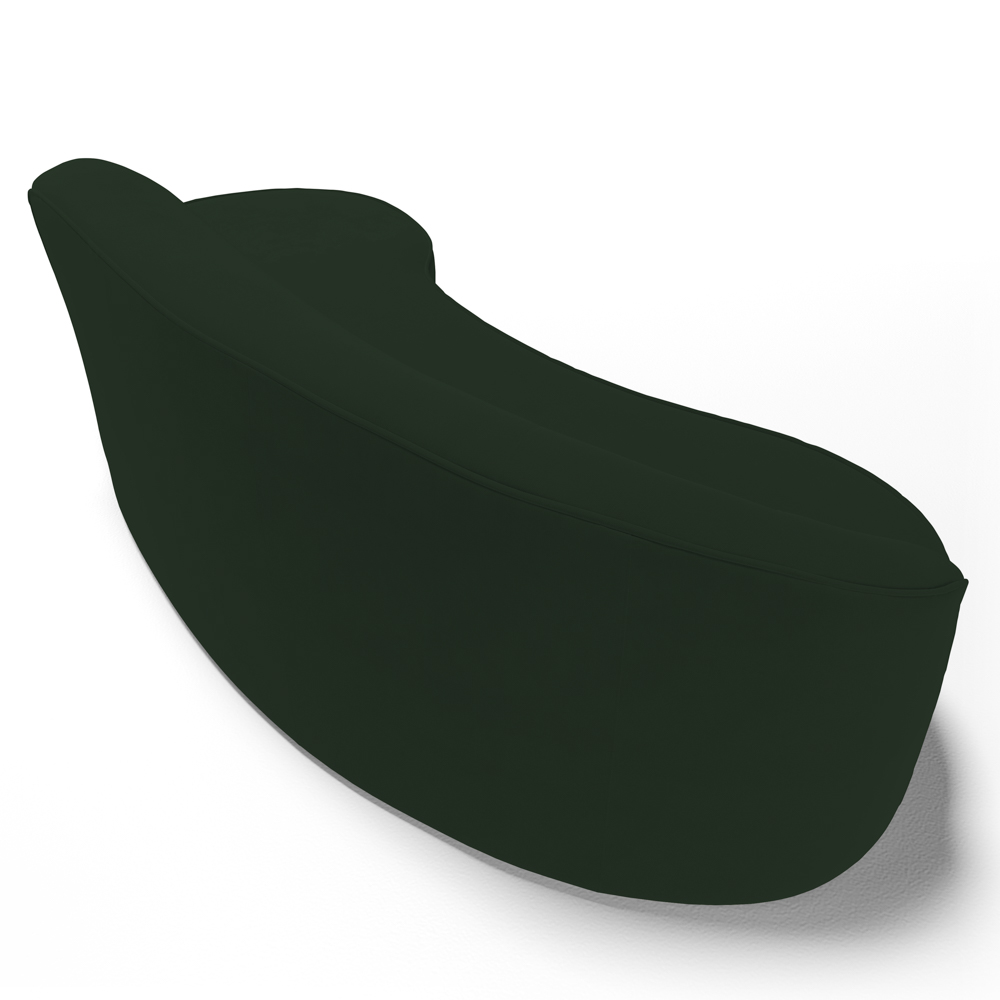 Sofá Living  2 Lugares 180cm Braço Esquerdo Mozart D06 Veludo Verde - Mpozenato