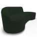 Sofá Living  2 Lugares 180cm Braço Esquerdo Mozart D06 Veludo Verde - Mpozenato