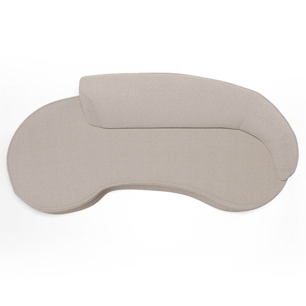 Sofá Living  3 Lugares 210cm Braço Direito Mozart D06 Bouclê Bege - Mpozenato