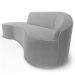 Sofá Living  3 Lugares 210cm Braço Direito Mozart D06 Bouclê Cinza - Mpozenato