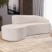 Sofá Living  3 Lugares 210cm Braço Direito Mozart D06 Linho Cru - Mpozenato