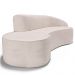 Sofá Living  3 Lugares 210cm Braço Direito Mozart D06 Linho Cru - Mpozenato