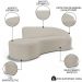 Sofá Living  3 Lugares 210cm Braço Direito Mozart D06 Sintético Bege - Mpozenato