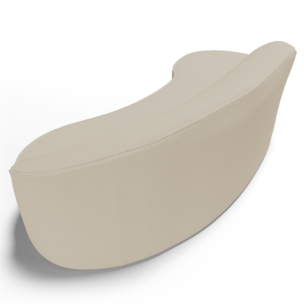 Sofá Living  3 Lugares 210cm Braço Direito Mozart D06 Sintético Bege - Mpozenato