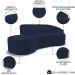 Sofá Living  3 Lugares 210cm Braço Direito Mozart D06 Veludo Azul - Mpozenato