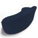 Sofá Living  3 Lugares 210cm Braço Direito Mozart D06 Veludo Azul - Mpozenato
