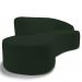 Sofá Living  3 Lugares 210cm Braço Direito Mozart D06 Veludo Verde - Mpozenato
