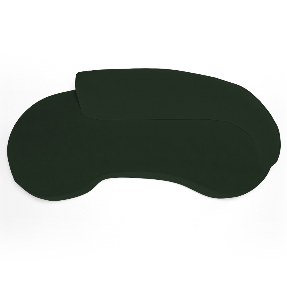 Sofá Living  3 Lugares 210cm Braço Direito Mozart D06 Veludo Verde - Mpozenato