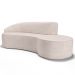 Sofá Living  3 Lugares 210cm Braço Esquerdo Mozart D06 Linho Cru - Mpozenato