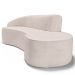 Sofá Living  3 Lugares 210cm Braço Esquerdo Mozart D06 Linho Cru - Mpozenato
