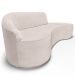 Sofá Living  3 Lugares 210cm Braço Esquerdo Mozart D06 Linho Cru - Mpozenato