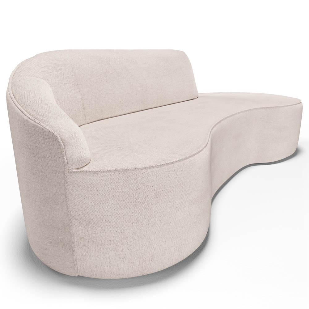 Sofá Living  3 Lugares 210cm Braço Esquerdo Mozart D06 Linho Cru - Mpozenato